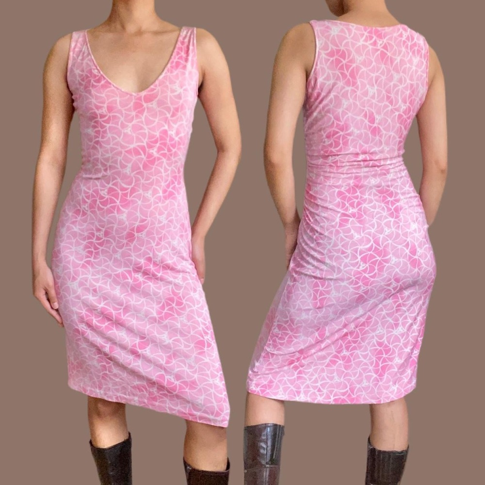 🚫SOLD🚫 The Pink Swirl Silk Dress 💗